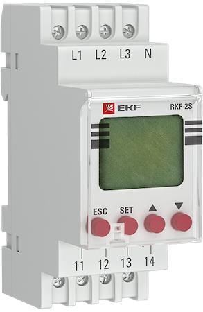 rkf-2s Реле контроля фаз с LCD дисплеем (с нейтралью) RKF-2S EKF PROxima