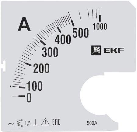 s-a961-500 Шкала сменная для A961 500/5А-1,5 EKF PROxima