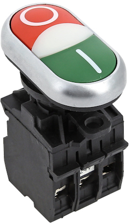 la32hnd-24 Кнопка LA32HND красно-зеленая "Пуск-Стоп" с подсветкой 24В DC NO+NC EKF PROxima