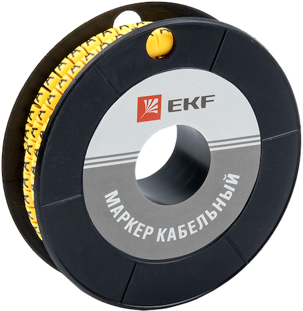 plc-KM-2.5-A Маркер кабельный 2,5 мм2 "A" (1000 шт.) (ЕС-1) EKF PROxima