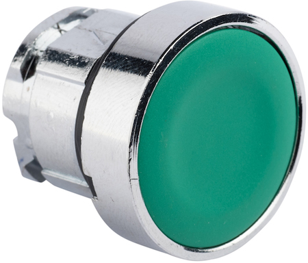 XB4BA-G Исполнительный механизм кнопки XB4 зеленый плоский  возвратный без фиксации, без подсветки EKF PROxima