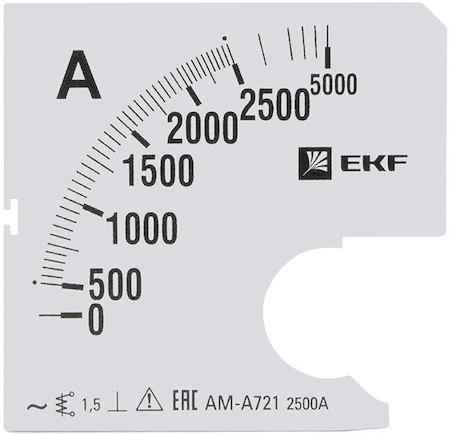 s-a721-2500 Шкала сменная для A721 2500/5А-1,5 EKF PROxima