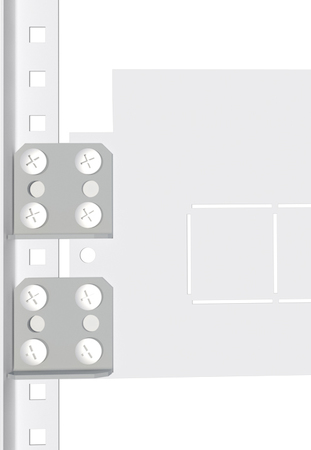 PAB4 Комплект монтажных пластин для вертикальных перегородок (4 шт) EKF AVERES