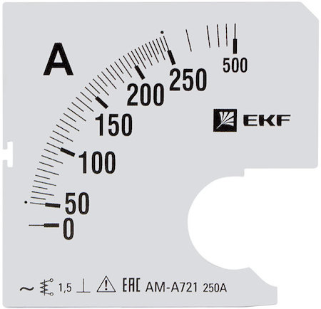 s-a721-250 Шкала сменная для A721 250/5А-1,5 EKF PROxima