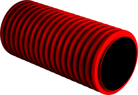 tg2st-200-35m Труба гофрированная двустенная гибкая  ПНД d 200 с зондом (35 м) красная, EKF PROxima