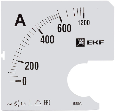 s-a961-600 Шкала сменная для A961 600/5А-1,5 EKF PROxima