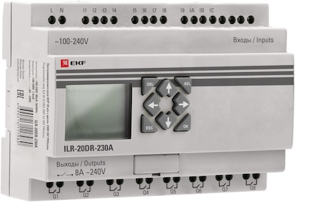 ILR-20DR-230A Программируемое реле 20 в/в с диспл. 230В PRO-Relay EKF PROxima