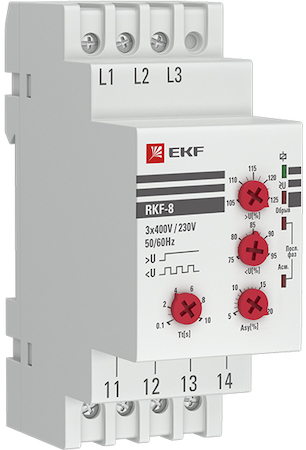 rkf-8 Реле контроля фаз многофункциональное RKF-8 EKF PROxima