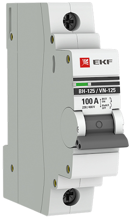SL125-1-100-pro Выключатель нагрузки 1P 100А ВН-125 EKF PROxima