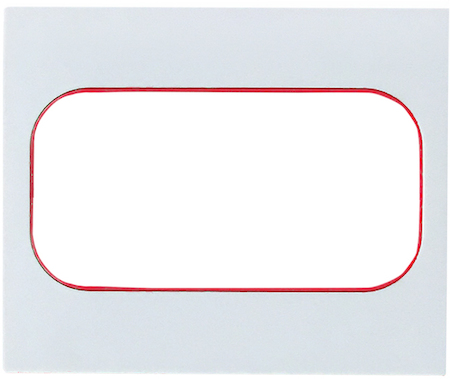 EYM-G-304-20 Стокгольм Рамка для розетки 2-местная белая с  линией цвета красный  EKF PROxima