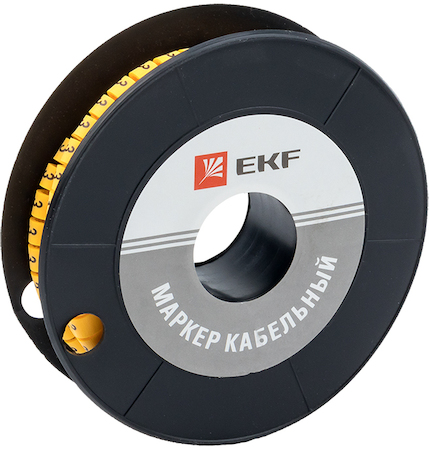 plc-KM-2.5-3 Маркер кабельный 2,5 мм2 "3" (1000 шт.) (ЕС-1) EKF PROxima