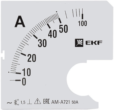 s-a721-50 Шкала сменная для A721 50/5А-1,5 EKF PROxima