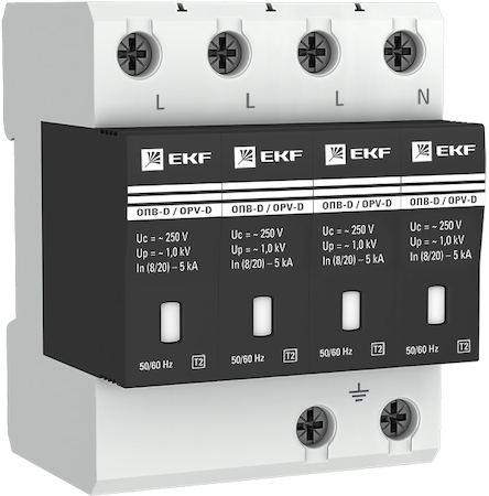 Фото EKF opv-d4 Ограничитель перенапряжения имп. ОПВ-D4