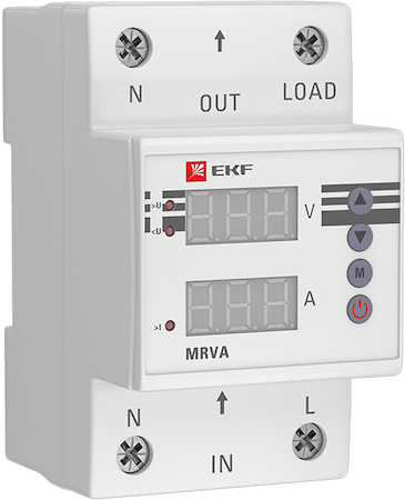 MRVA-50A Реле напряжения и тока с дисплеем MRVA 50A EKF PROxima