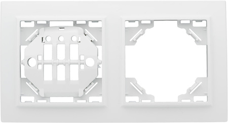 ERM-G-302-10 Минск Рамка 2-местная горизонтальная белая EKF  Basic