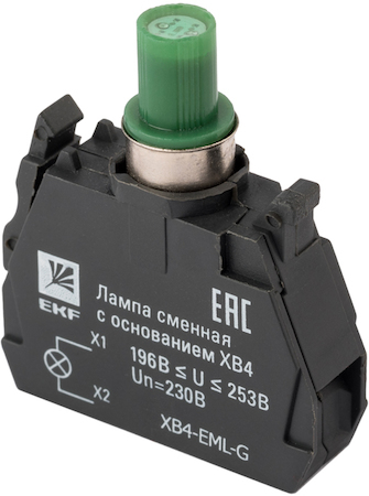 XB4-EML-G Лампа сменная c основанием XB4 зеленая 230В EKF PROxima