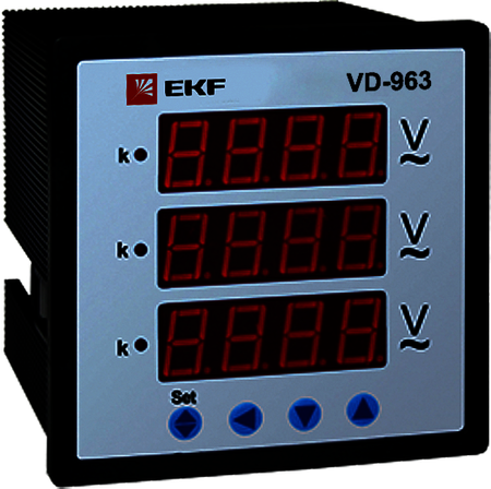 vd-963 VD-963 Вольтметр цифровой на панель (96х96) трехфазный EKF PROxima