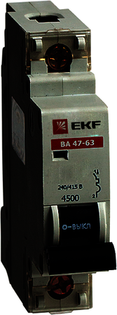mcb4763-1-0.5C Автоматический выключатель ВА 47-63, 1P 0,5А (C) 4,5kA EKF