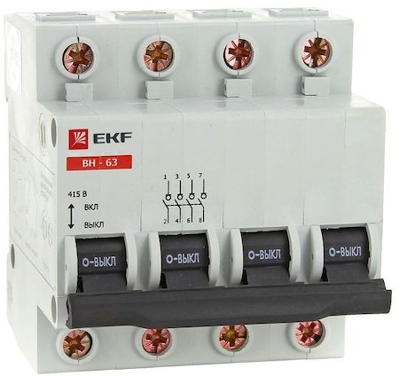SL63-4-16 Выключатель нагрузки ВН-63, 4P 16А EKF