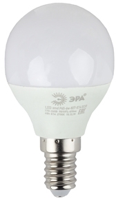 ERA Б0019075 ECO LED Р45-6W-827-E14 Лампа ЭРА LED smd Р45-6w-827-E14 ECO.