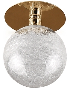 ERA C0043747 DK14 GD/WH Светильник ЭРА декор "стеклянный шар с паутиной" золото/прозрачный