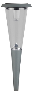 ERA Б0007522 SL-AL50 Садовые фонари ЭРА Садовый светильник на солнечной батарее, алюминий, серый, 50 см
