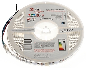 ERA Б0002348 ЭРА LS5050-60LED-IP68-RGB-eco-5m (50)