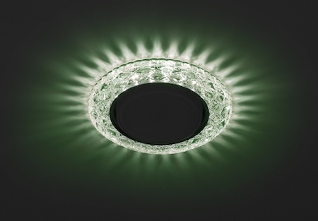 ERA Б0029634 DK LD24 GR/WH Светильник ЭРА декор cо светодиодной подсветкой Gx53, зеленый