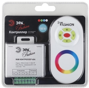 ERA Б0008062 5055398669990 Светодиодные ле ЭРА RGB controller-12-A04-RF  контроллер для RGB-W ленты на 12V