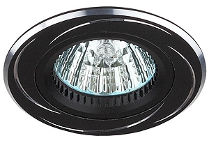 ERA C0043823 KL34 AL/BK Светильник ЭРА алюминиевый MR16,12V/220V, 50W черный/хром