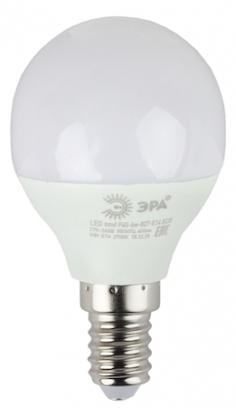 ERA Б0020626 ECO LED Р45-6W-827-E14 Лампа ЭРА LED smd Р45-6w-827-E14_eco