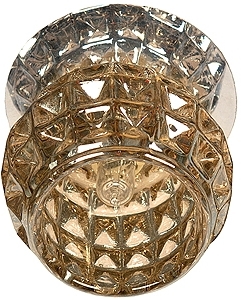 ERA C0043782 DK33 CH/T Светильник ЭРА декор плафон с рисунком в виде" вдавленных пирамидок" G9,220V, 50W, хром/ян