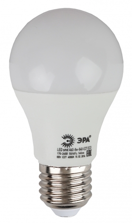 ERA Б0020605 ECO LED A60-8W-827-E27 Лампа ЭРА LED smd A60-8w-827-E27_eco