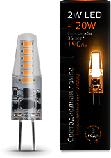 107707102 Лампа Gauss LED G4 AC220-240V 2W 2700K 1/20/200