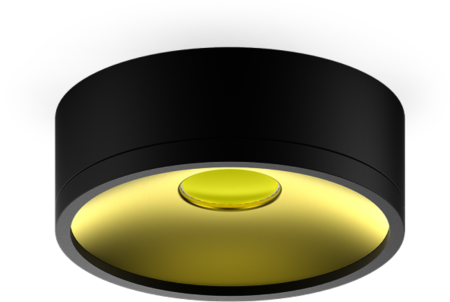 Gauss LED светильник накладной HD026 12W (черный/золото) 3000K 140х50мм 1/30