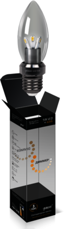 HA103202105-D Лампа Gauss LED Candle-dim Crystal clear 5W E27 2700K диммируемая 1/10/100