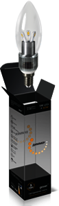 HA103201105-D Лампа Gauss LED Candle-dim Crystal clear 5W E14 2700K 1/10/100 диммируемая