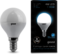 EB105101204 Лампа Gauss LED Globe 4W E14 4100K 1/10/50
