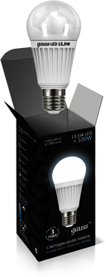 LD102502213 Лампа Gauss LED Globe 13.5W E27 4100K 1/10/40