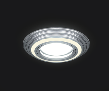 Светильник Gauss Backlight BL138 Кругл. Хром. Gu5.3, 3W, LED 3000K 1/40