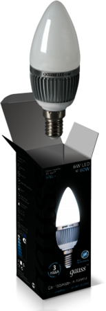 EB103101206 Лампа Gauss LED Candle 6W E14 4100K 1/10/100
