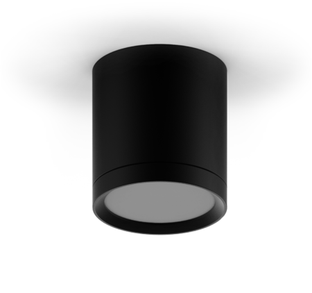 Gauss LED светильник накладной с рассеивателем HD014 6W (черный) 3000K 68х75мм 1/30
