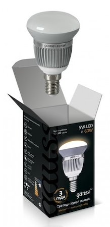 EB106101105 Лампа Gauss LED R50 E14 5W 2700K FROST 1/10/100