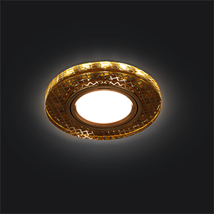 Светильник Gauss Backlight BL078 Круг Золото/Кристалл/Золото, Gu5.3, LED 2700K 1/40