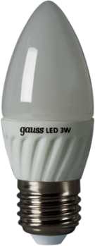 EB103302103 Лампа Gauss LED Ceramic Candle 3W E27 2700K 1/10/100