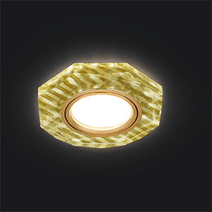 Светильник Gauss Backlight BL079 Восемь гран. Золотые нити/Золото, Gu5.3, LED 2700K 1/40