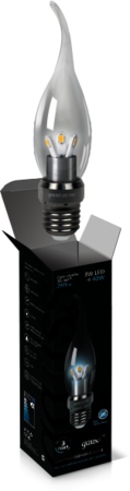 HA104202203 Лампа Gauss LED Candle Tailed Crystal clear 3W E27 4100K 1/10/100