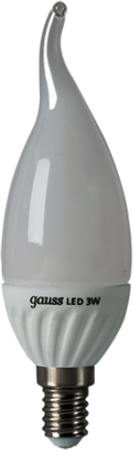 EB104301103 Лампа Gauss LED Ceramic Candle Tailed 3W E14 2700K 1/10/100