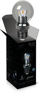 HA105202203 Лампа Gauss LED Globe Crystal clear 3W E27 4100K 1/10/100