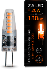 207707102 Лампа Gauss LED G4 12V 2W 2700K 1/10/200
